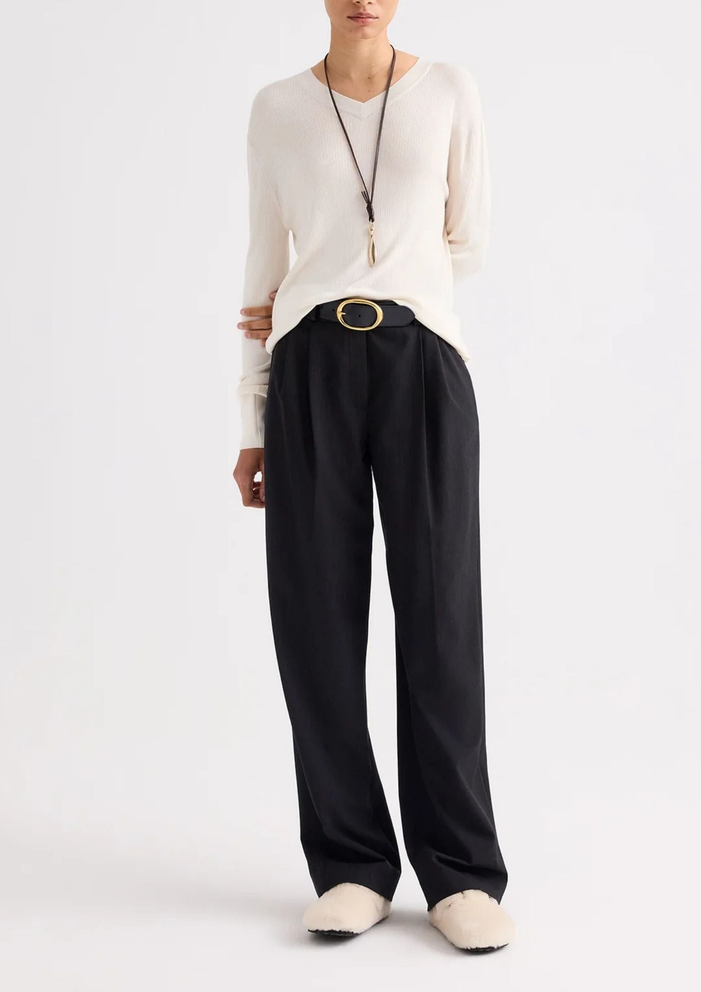 TWP Ivy Italian Wool Twill Pant - Smoke