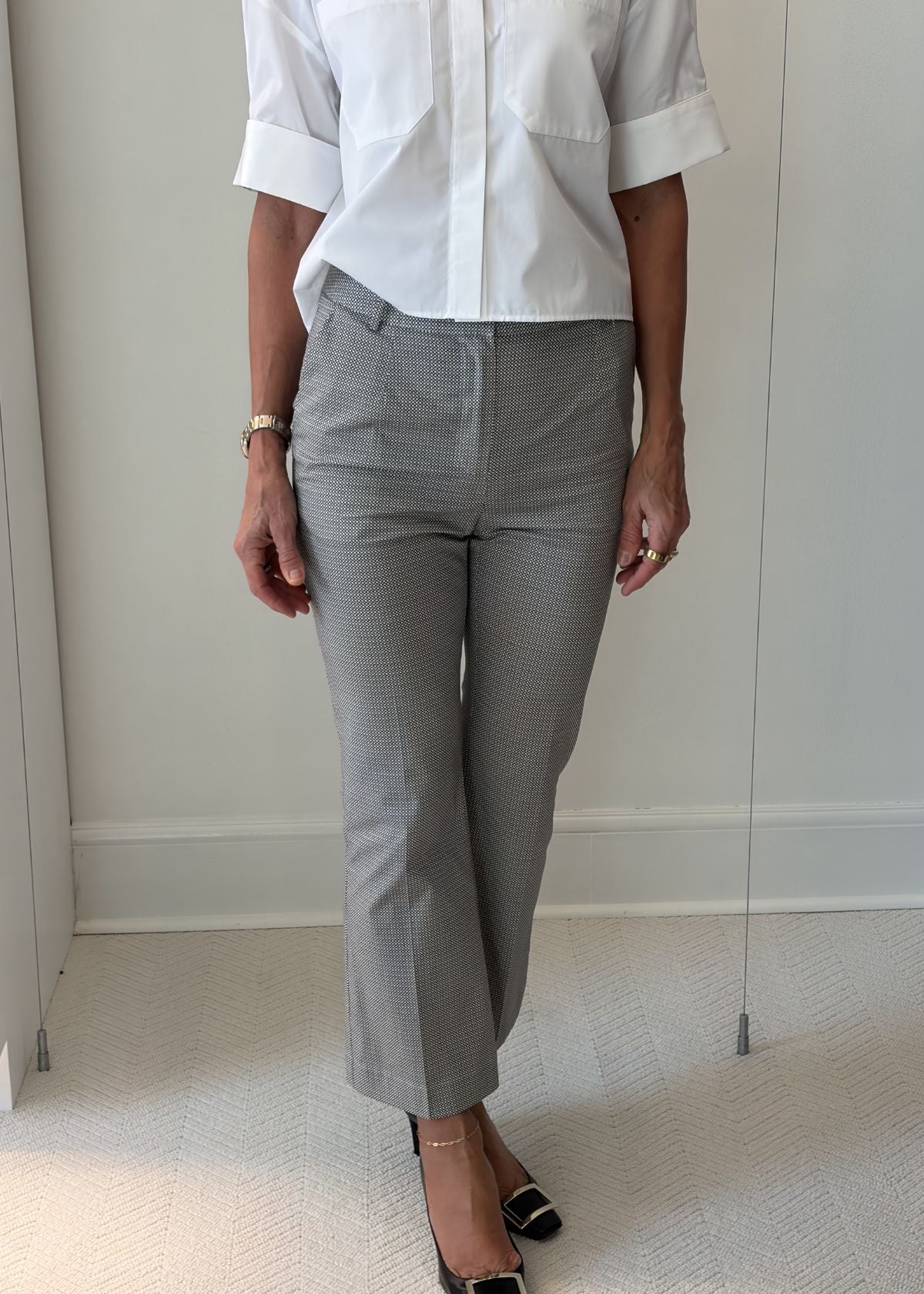 PUROTATTO Bootcut Pant - Grey Print