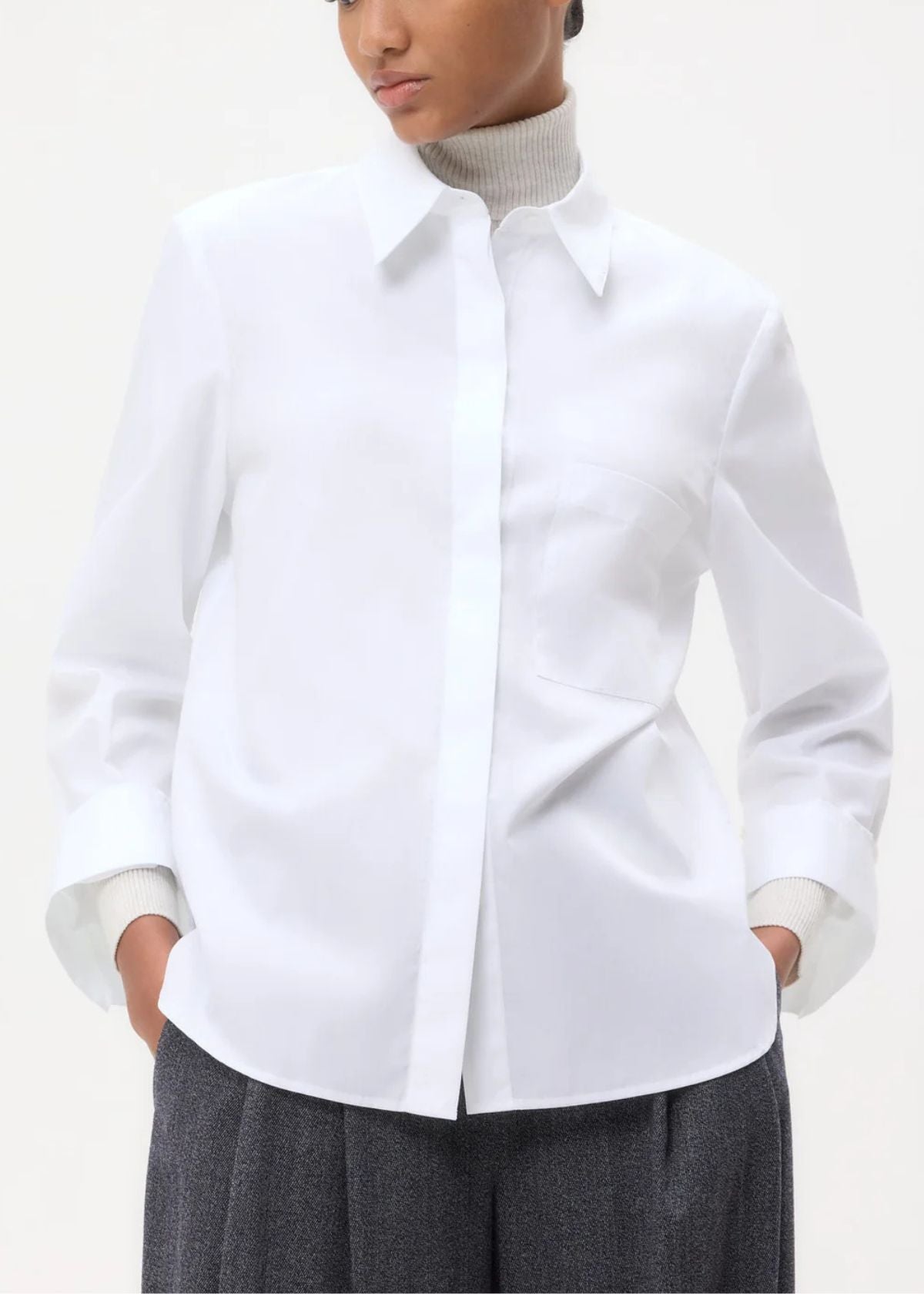 TWP Boyfriend Superfine Cotton Top - White