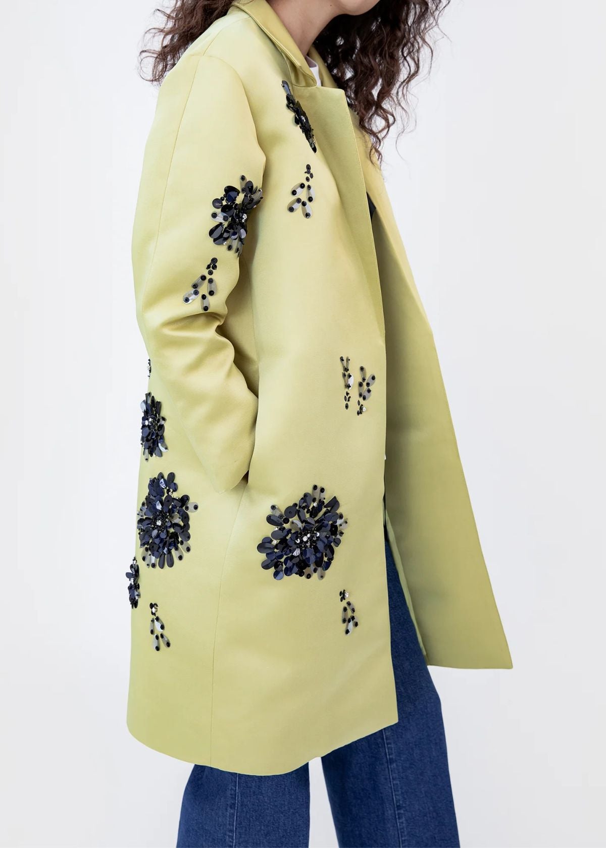 TANYA TAYLOR Alessandra Coat - Chartreuse