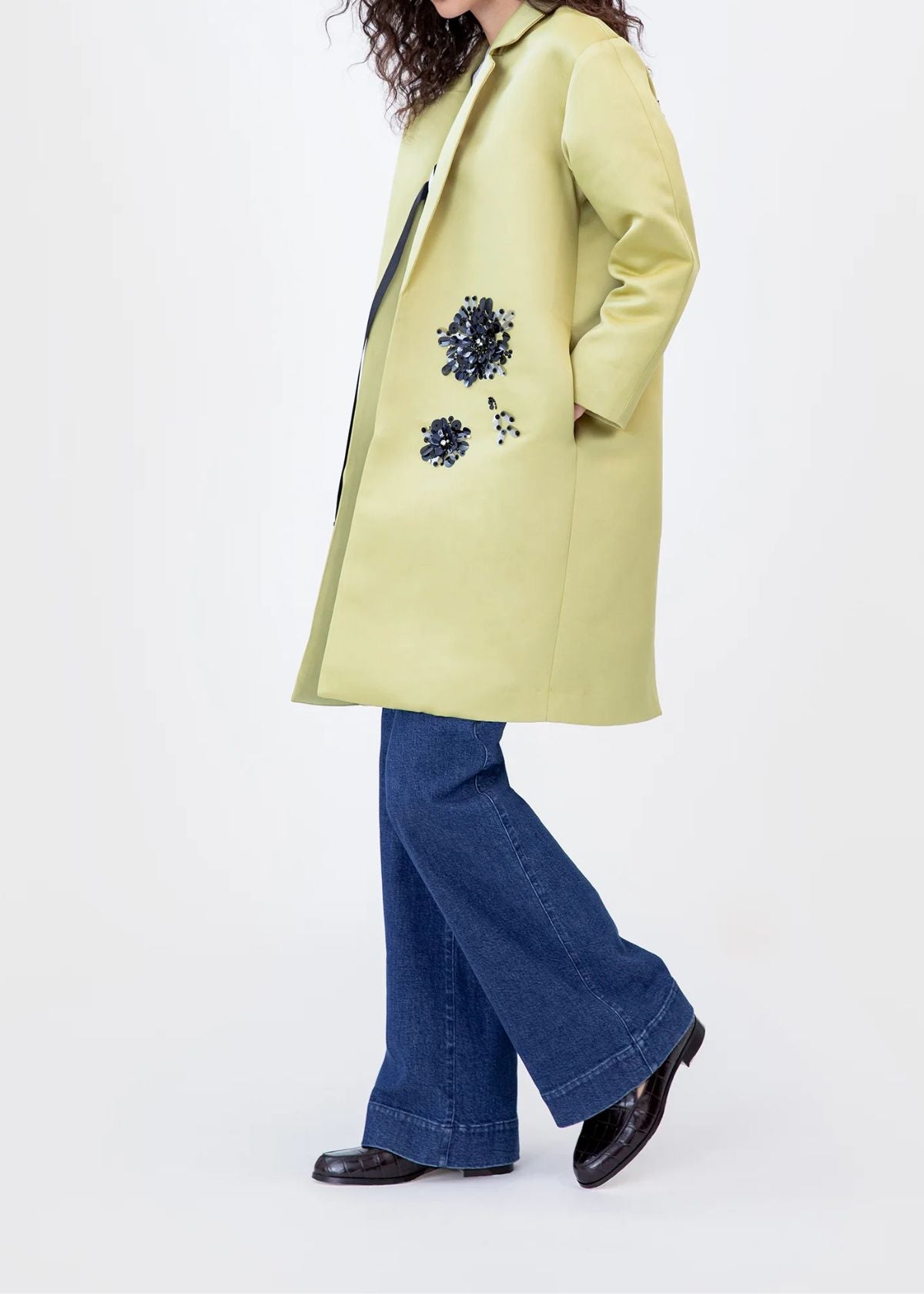 TANYA TAYLOR Alessandra Coat - Chartreuse