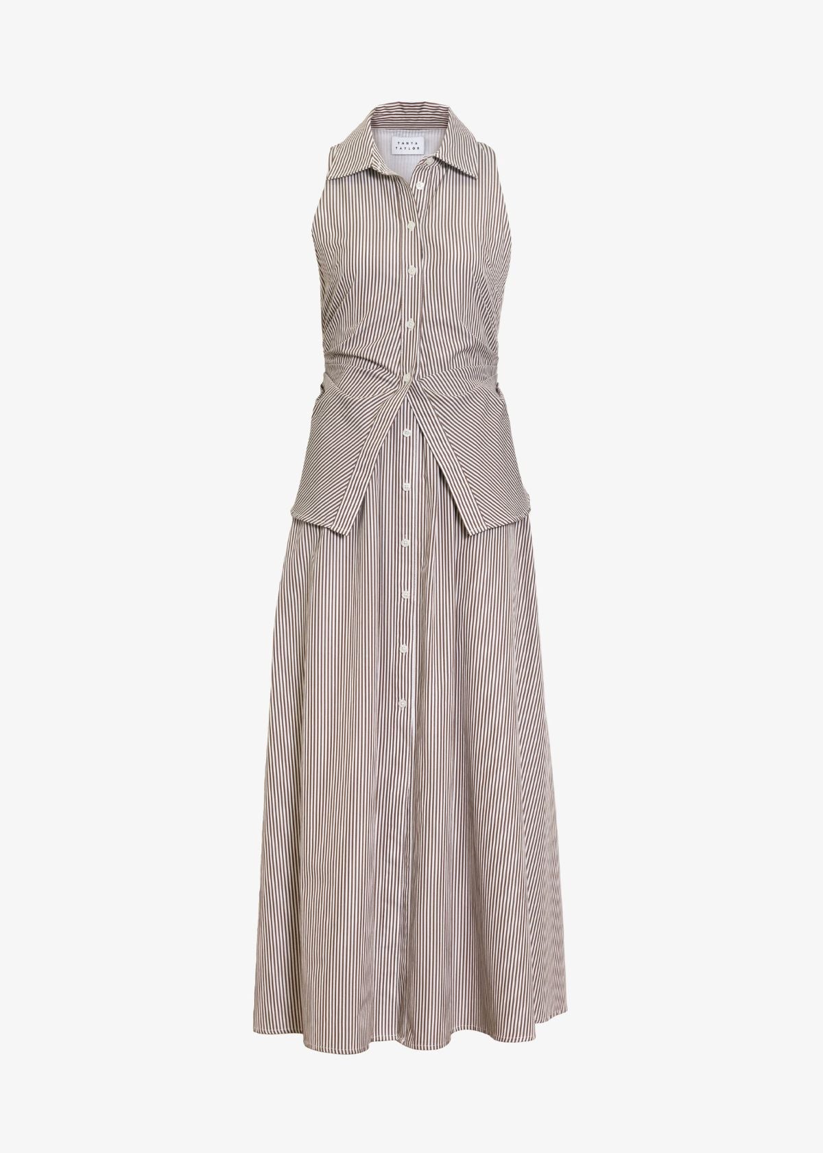 TANYA TAYLOR Hannah Dress - Acorn/Optic White