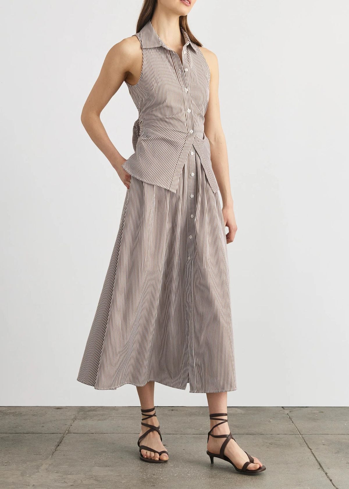 TANYA TAYLOR Hannah Dress - Acorn/Optic White