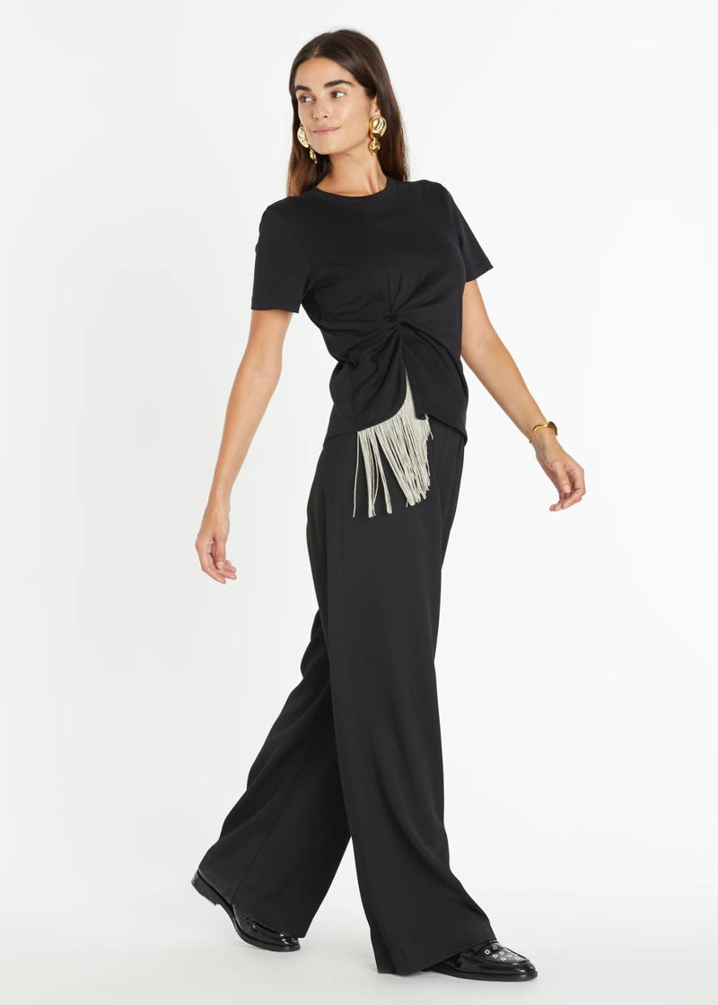 TANYA TAYLOR Darice Top - Black & Silver