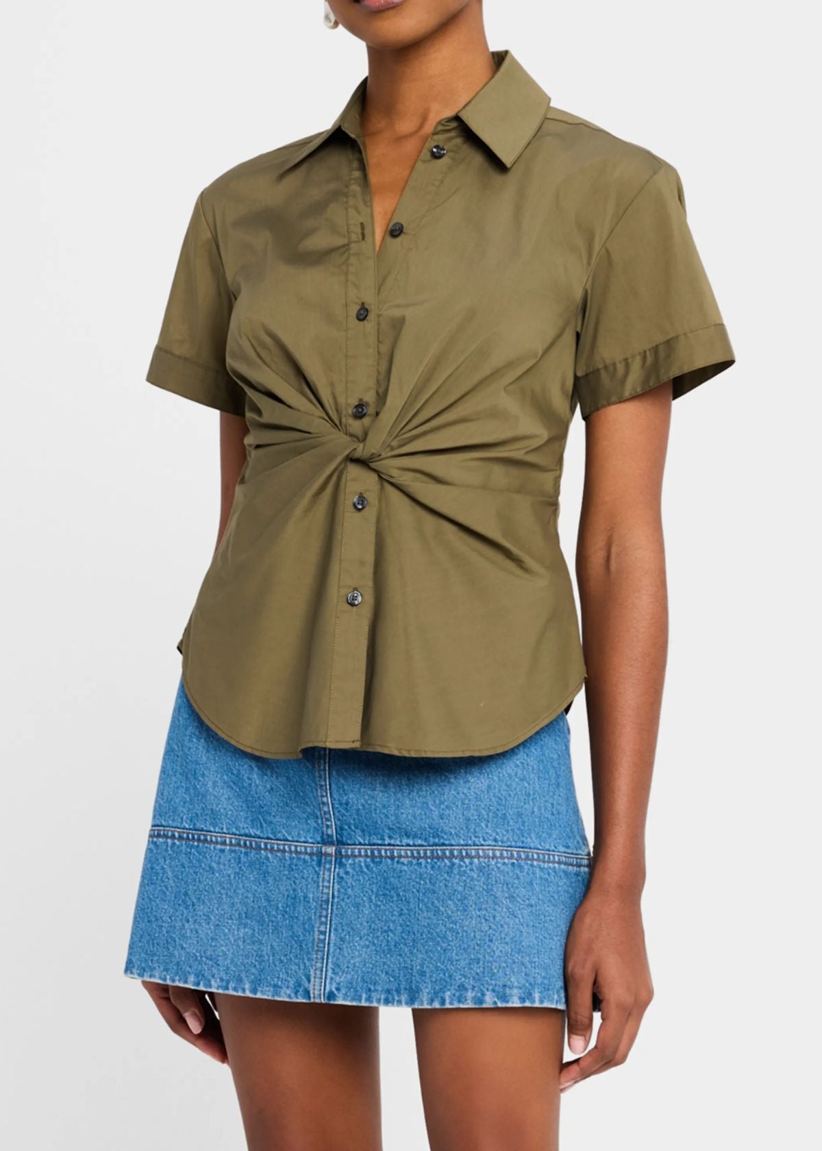 TANYA TAYLOR Oakley Twist Top - Fern