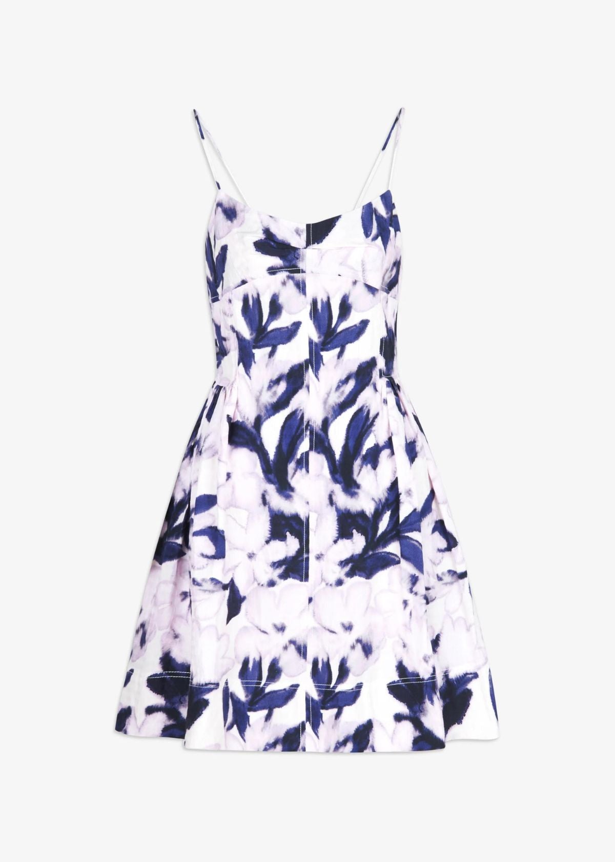 TANYA TAYLOR Gellar Dress - Lilac Off White Multi