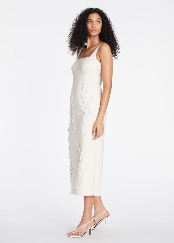TANYA TAYLOR Merritt Dress - Cream/White