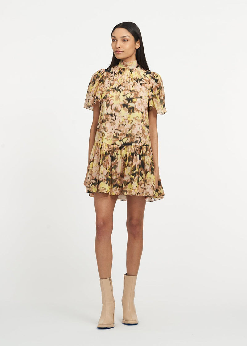 TANYA TAYLOR Rosie Mini Dress - Citrine Multi
