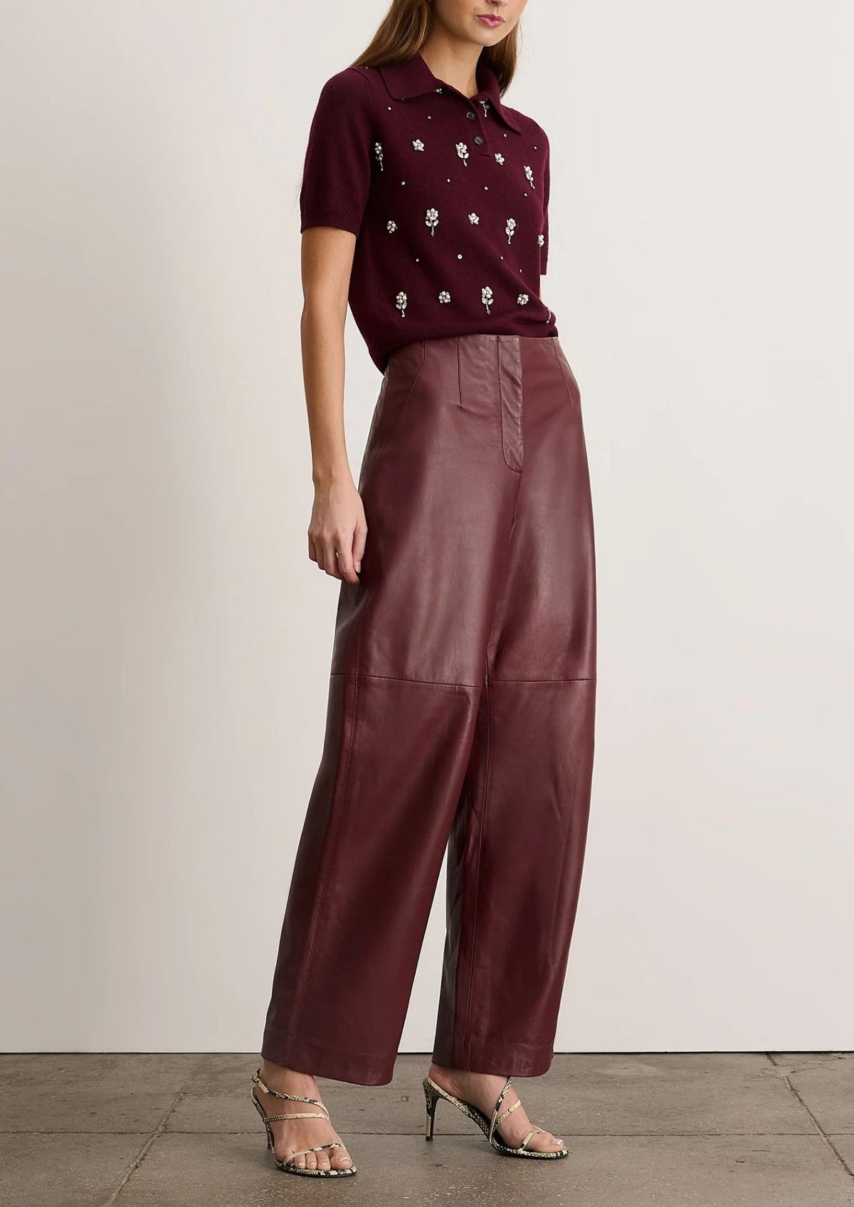TANYA TAYLOR Camilla Embellished Knit Top - Blackberry