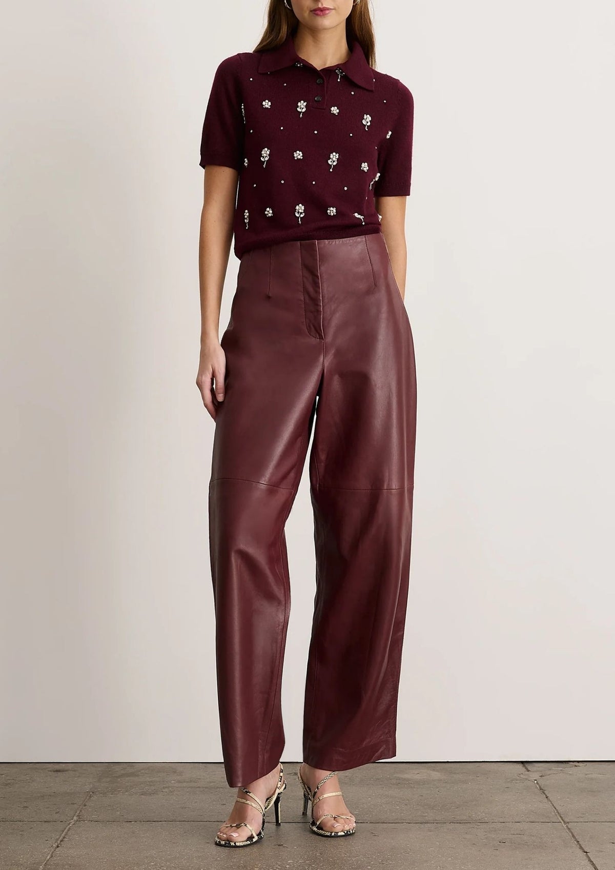 TANYA TAYLOR Camilla Embellished Knit Top - Blackberry