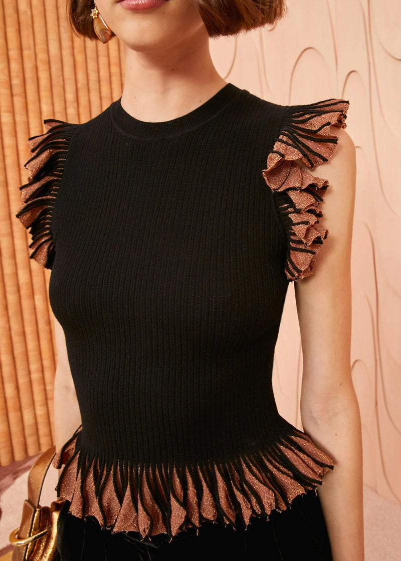 ULLA JOHNSON Leila Knit Top - Gild