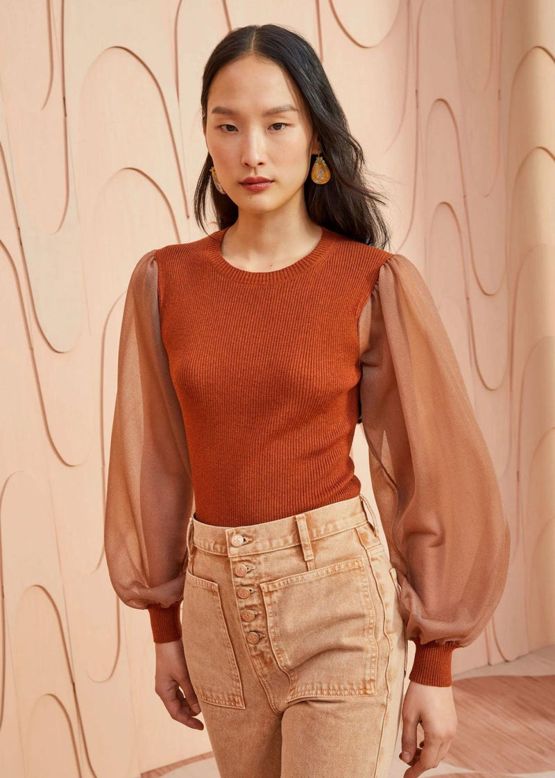 ULLA JOHNSON Sabrina Pullover - Redwood