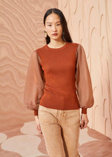 ULLA JOHNSON Sabrina Pullover - Redwood