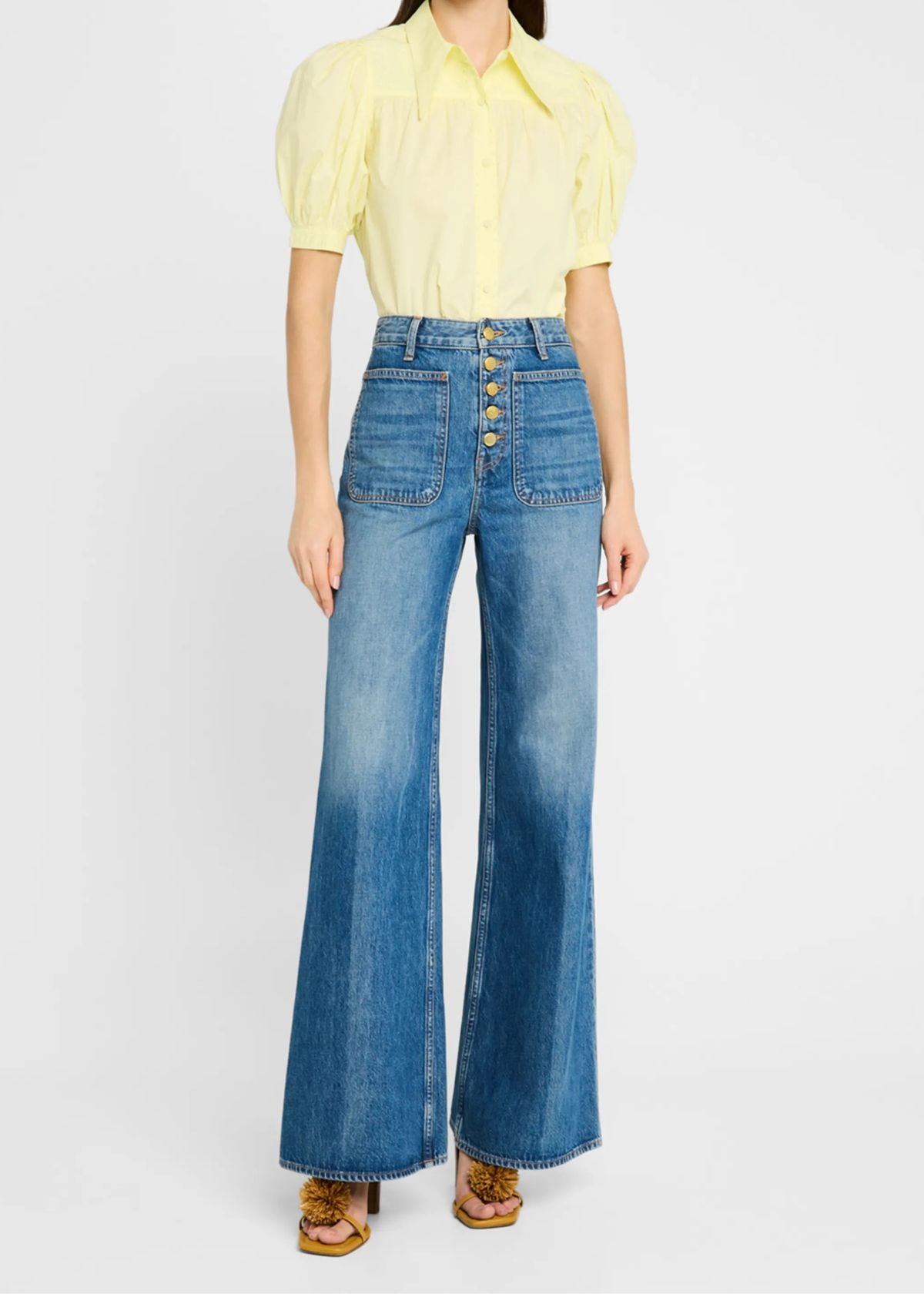 ULLA JOHNSON Freja Top - Citron