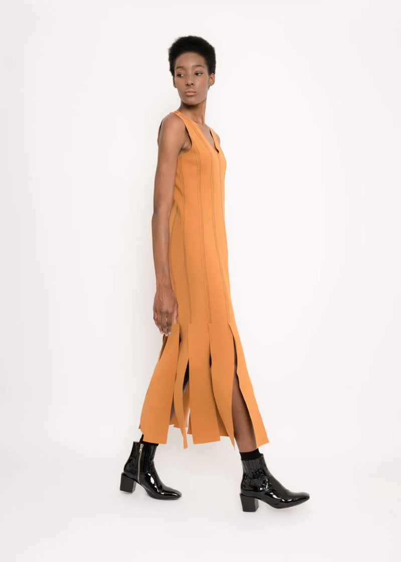 UMA | Raquel Davidowicz Toga Midi Dress - Apricot
