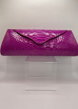 W.KLEINBERG Python Clutch Handbag - Azalea