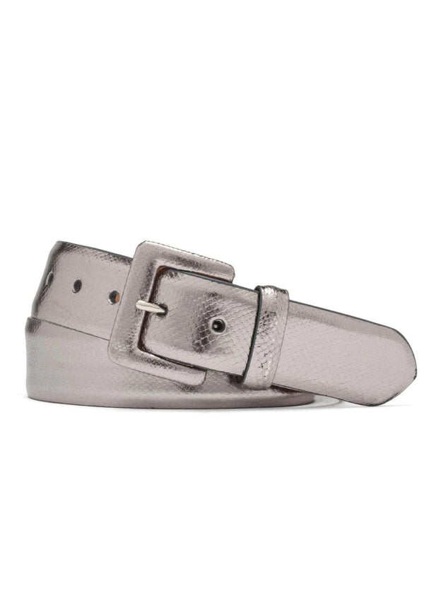 W.KLIENBERG Karung Belt with Covered Buckle - Pewter