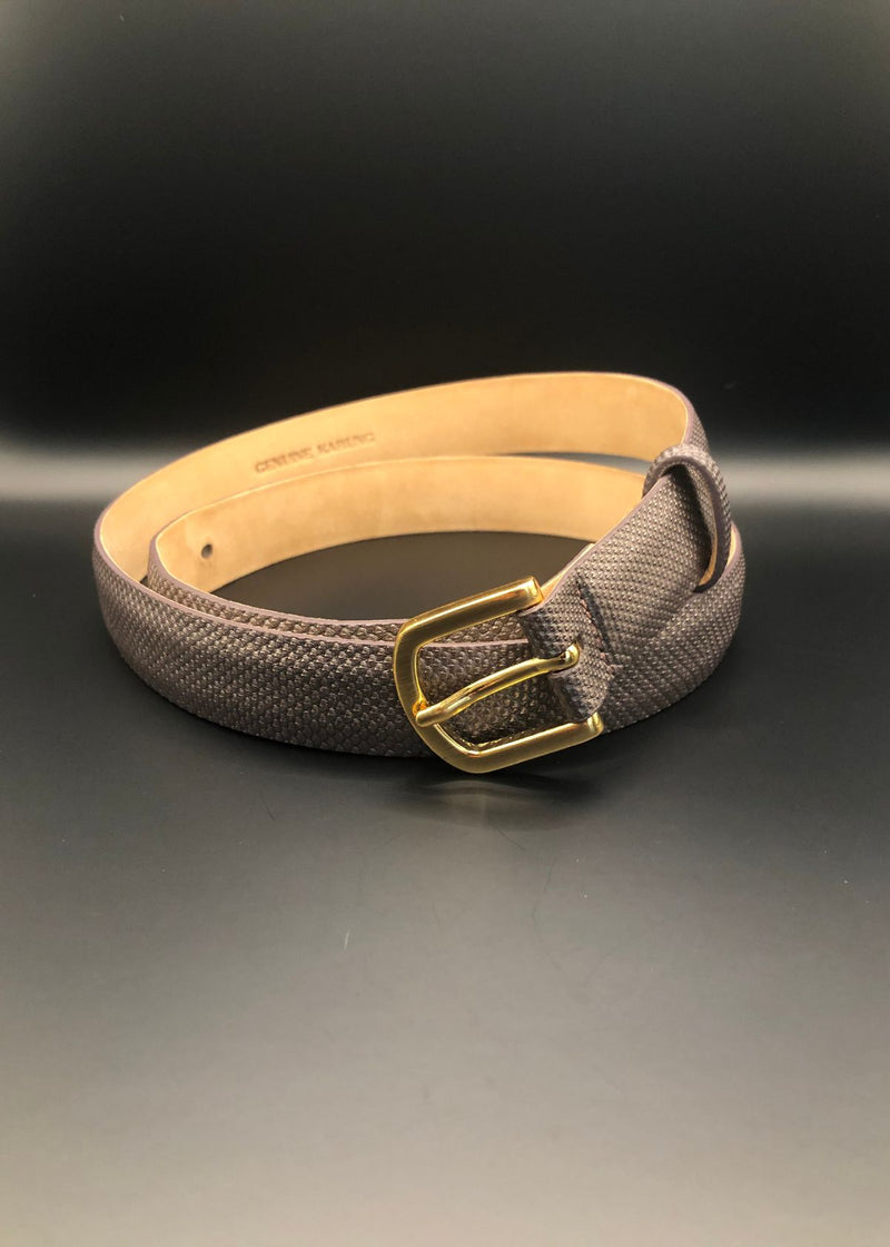 W,Kleinberg Karung Snake Belt with Gold Buckle - Gunmetal