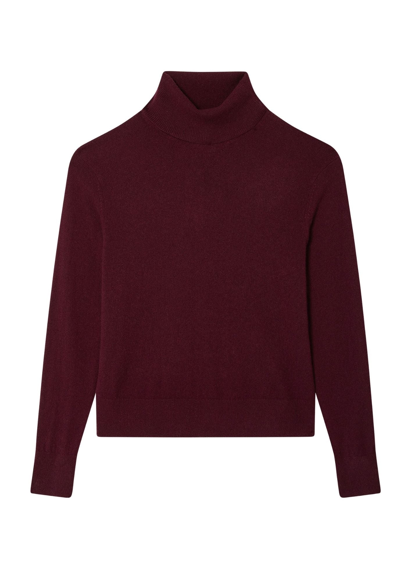 WHITE + WARREN Cashmere Easy Trim Turtleneck - Sangria