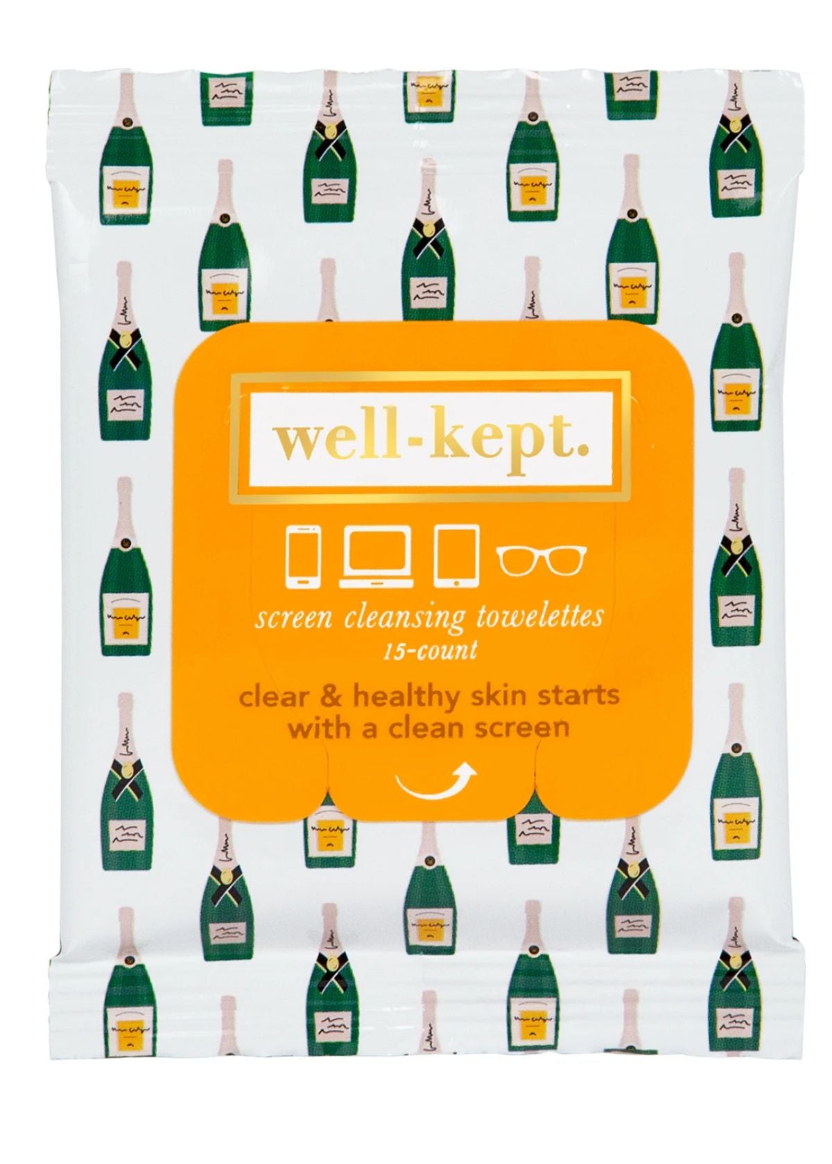 WELL-KEPT Screen Cleansing Towelettes - Bubbly