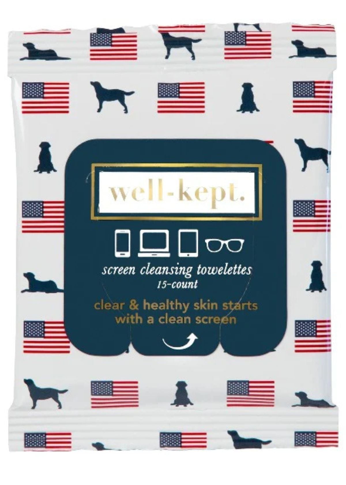 WELL-KEPT Screen Cleansing Towelettes - Old Glory