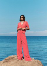 WHITE + WARREN Cashmere Short Sleeve Cardigan - Popsicle Heather