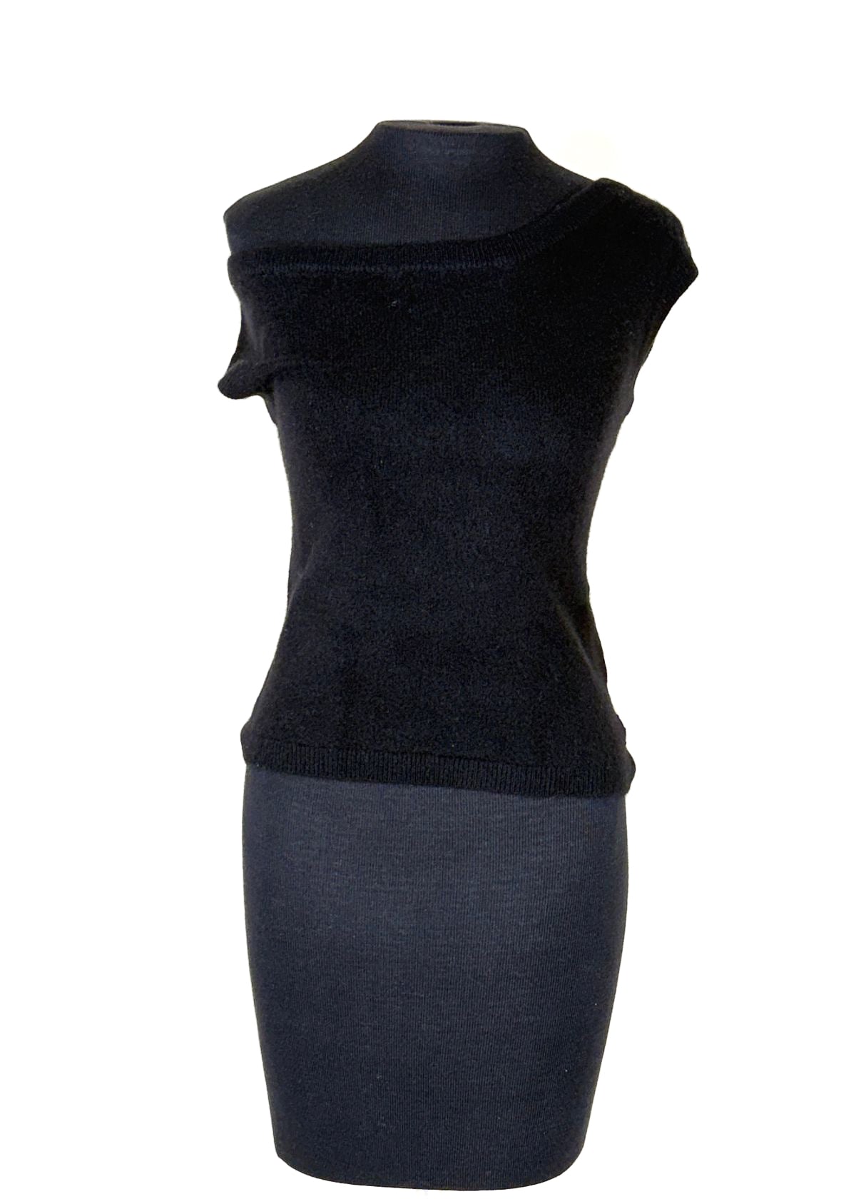 WHITE + WARREN Cashmere Off Shoulder Sweater - Black