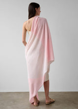 WHITE + WARREN Cashmere Colorblock Travel Wrap - Rose Combo