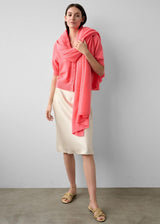 WHITE + WARREN Cashmere Travel Wrap - Popsicle Heather