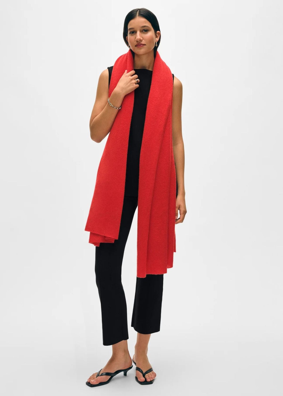 WHITE + WARREN Cashmere Travel Wrap - French Red