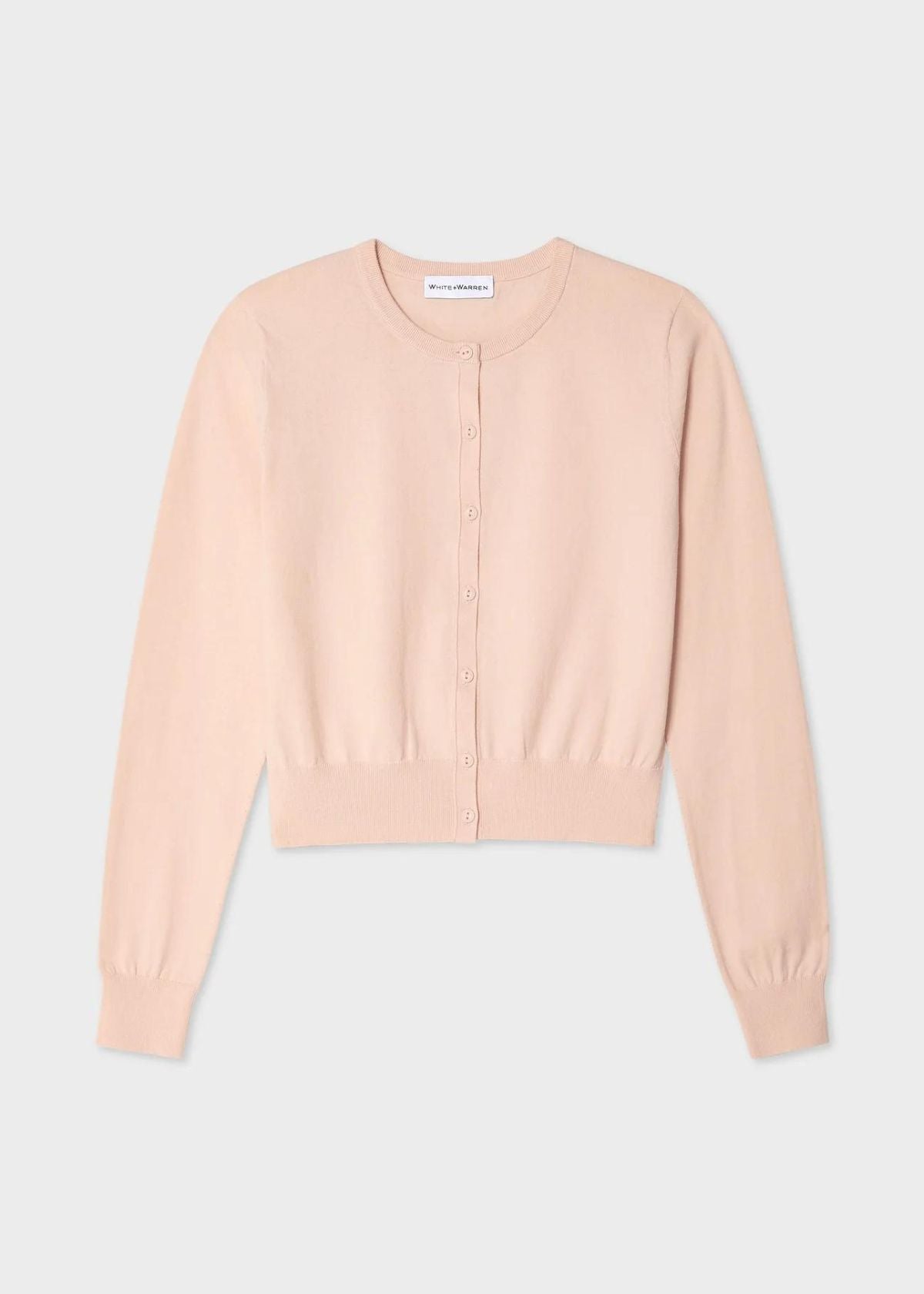 WHITE + WARREN Organic Cotton Cardigan - Desert Pink