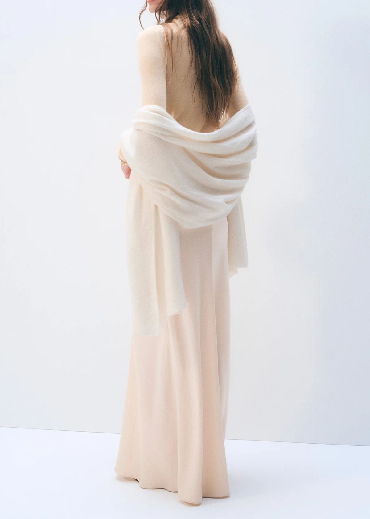 WHITE + WARREN Cashmere Travel Wrap - Soft White