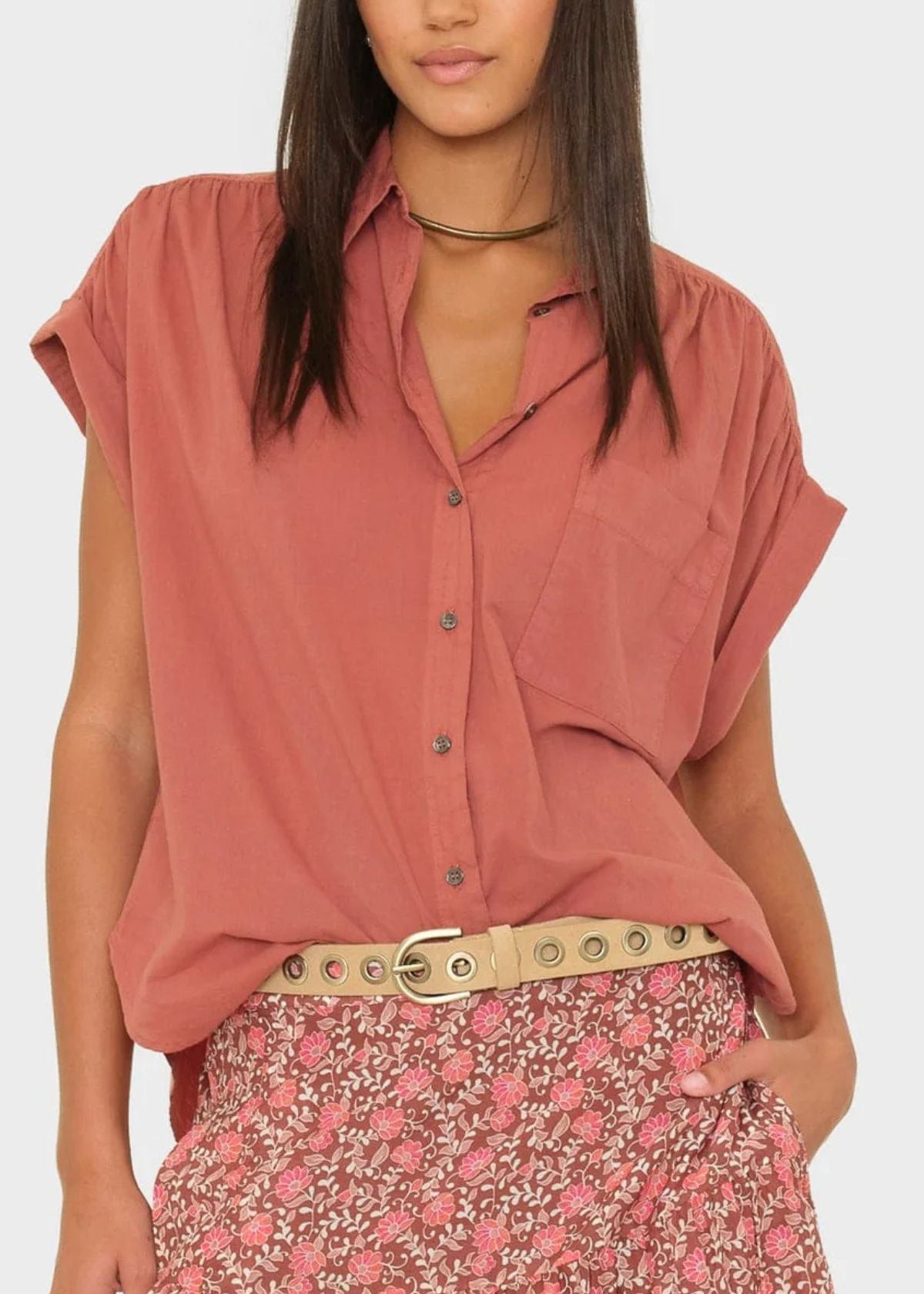 XIRENA Lexi Shirt - Cinnabar