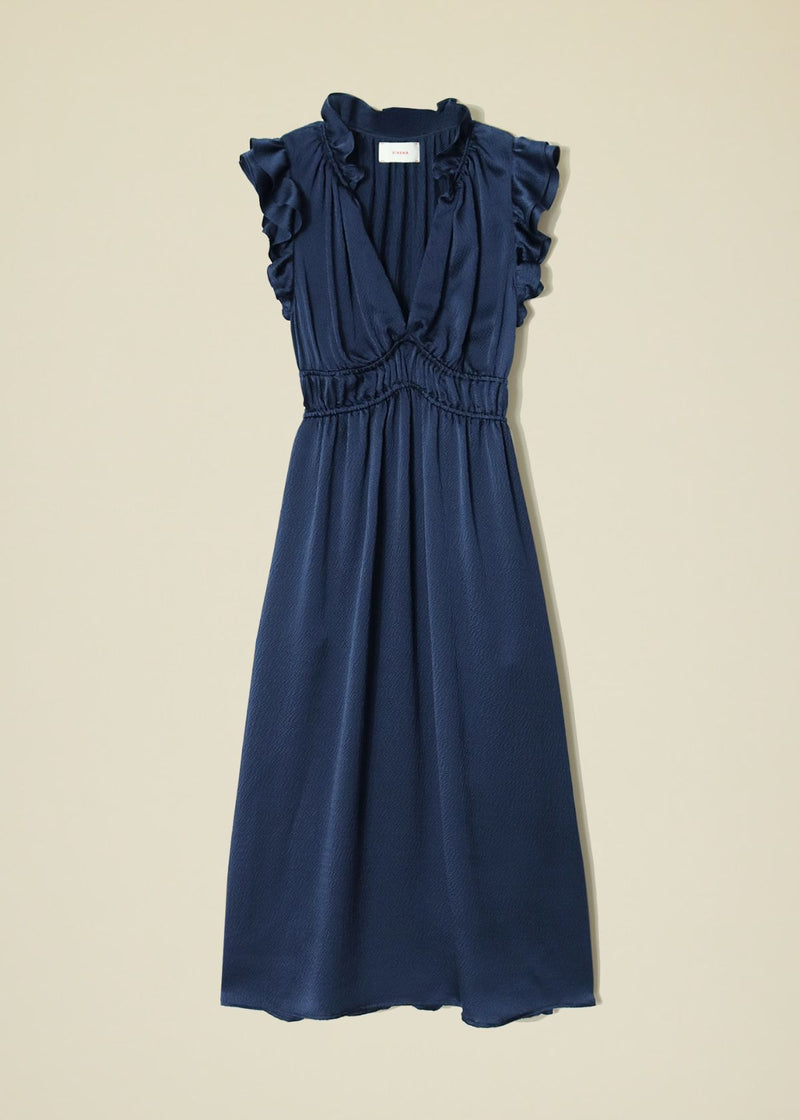 XIRENA Posey Silk Charmeuse Midi Dress - Star Sapphire