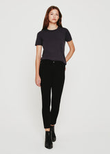 AG Prima Crop Jean in Super Black