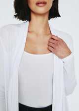 AG Sophie Extended Shawl Cardigan - True White