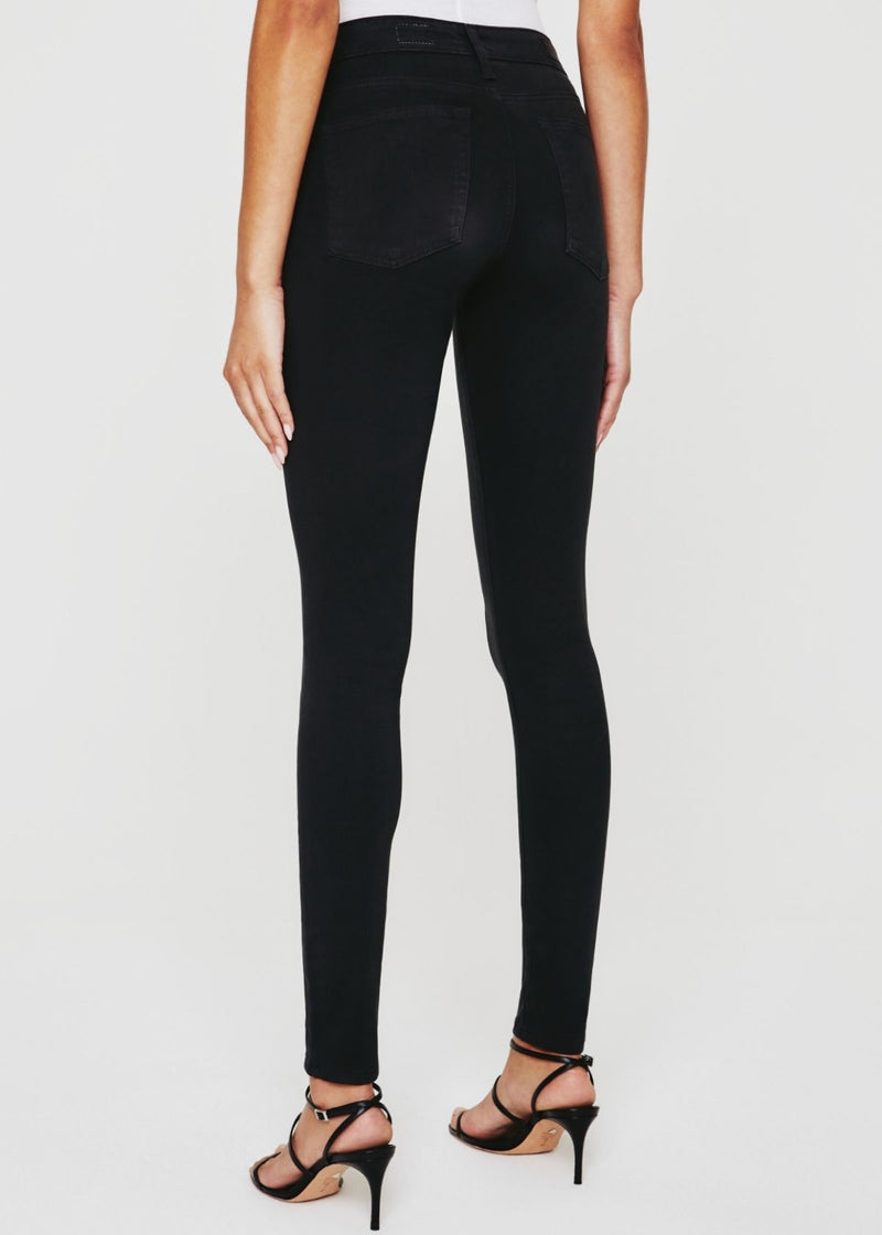 AG Prima Cigarette Jean in Charcoal Black