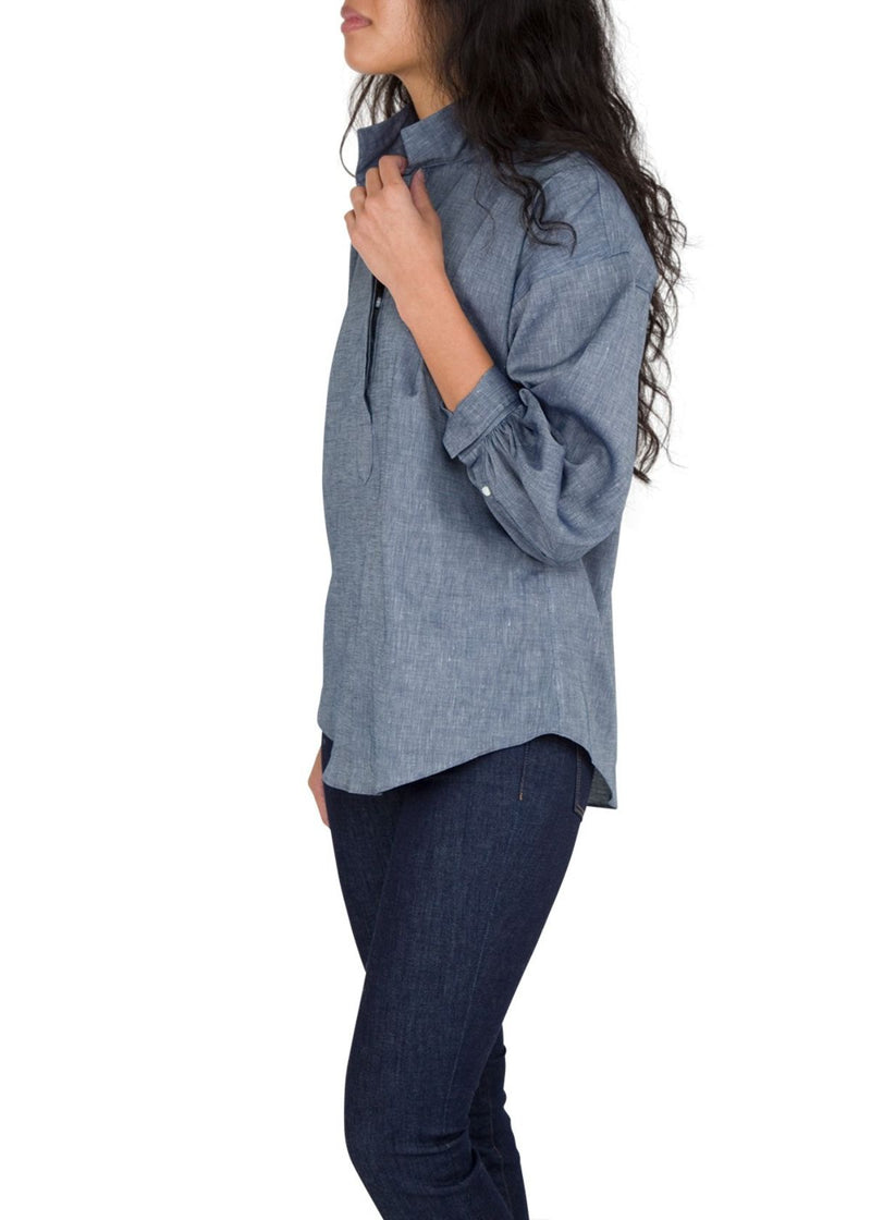 ANN MASHBURN Anaya Chambray Top