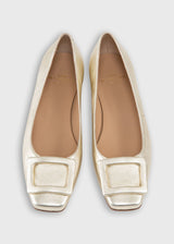 ANN MASHBURN Buckle Shoe in Platino Leather