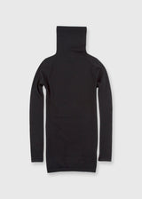ANN MASHBURN Superfine Funnel Neck Sweater - Black Cashmere