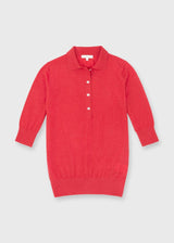ANN MASHBURN Natasha Polo Sweater - Rose Water