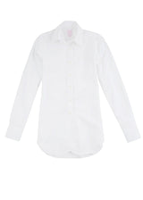 ANN MASHBURN Boyfriend Shirt in White Poplin