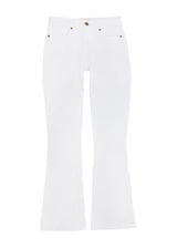 ANN MASHBURN White Flare Cropped Jean