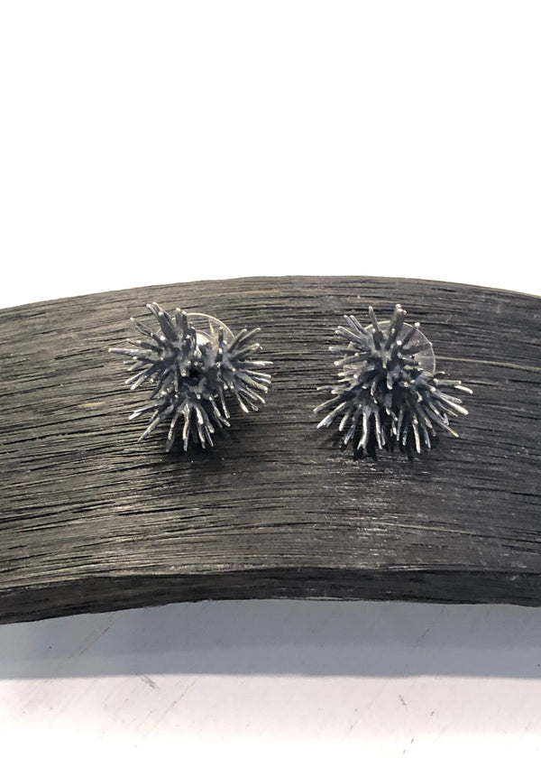 BLACKWING METALS Thistle Cluster Earring - Oxidized Sterling