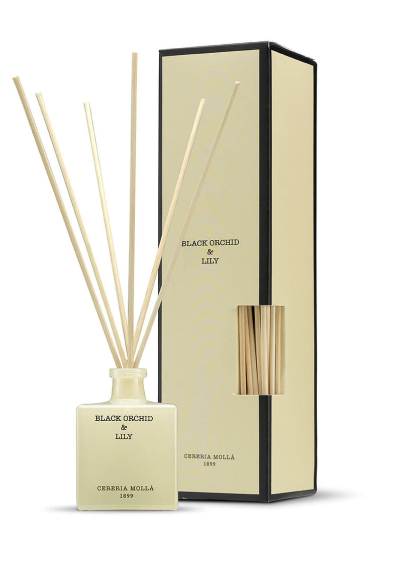 CERERIA MOLLA 3.4 oz. Premium Reed Diffuser - Black Orchid & Lily