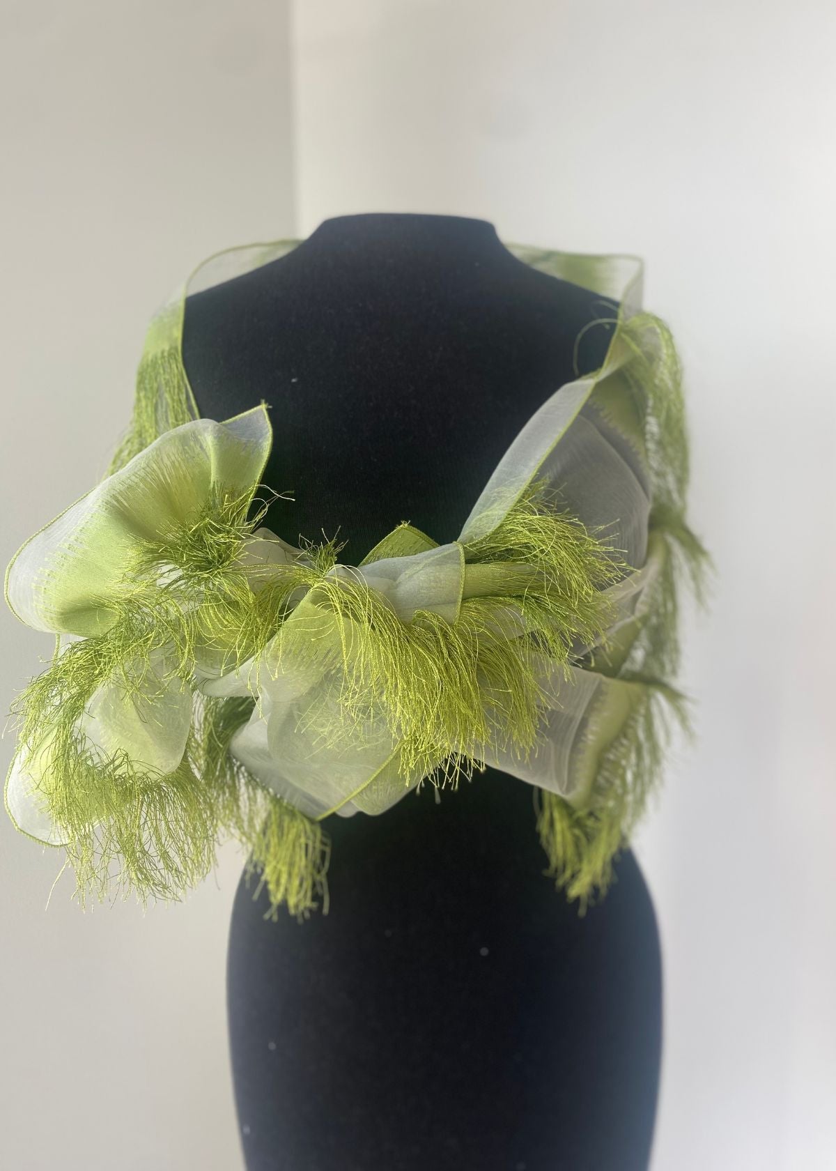 CLAUDIO CUTULI Ninette Fringe Scarf - Lime – Carriage House