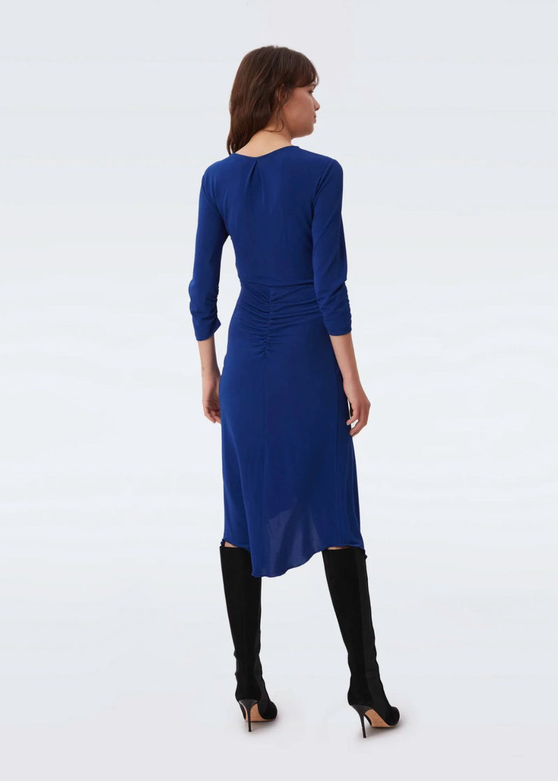 DVF Lilac Matte Jersey Dress - Royal Blue
