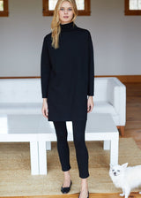 EMERSON FRY Ponte Knit Turtleneck Dress - Black