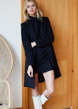 EMERSON FRY Ponte Knit Turtleneck Dress - Black