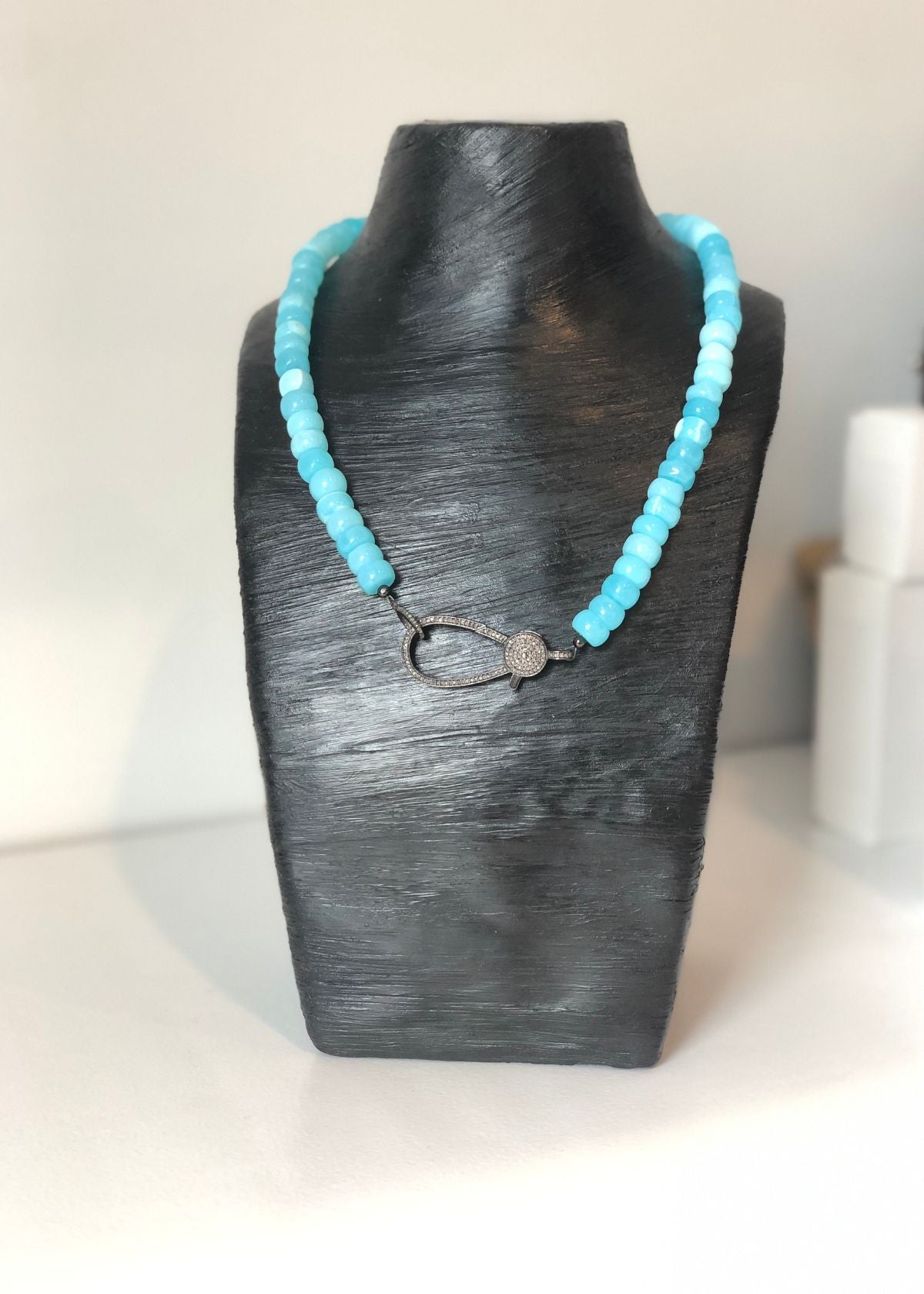 EVERGREEN COLLECTIONS Blue Opal Choker Necklace